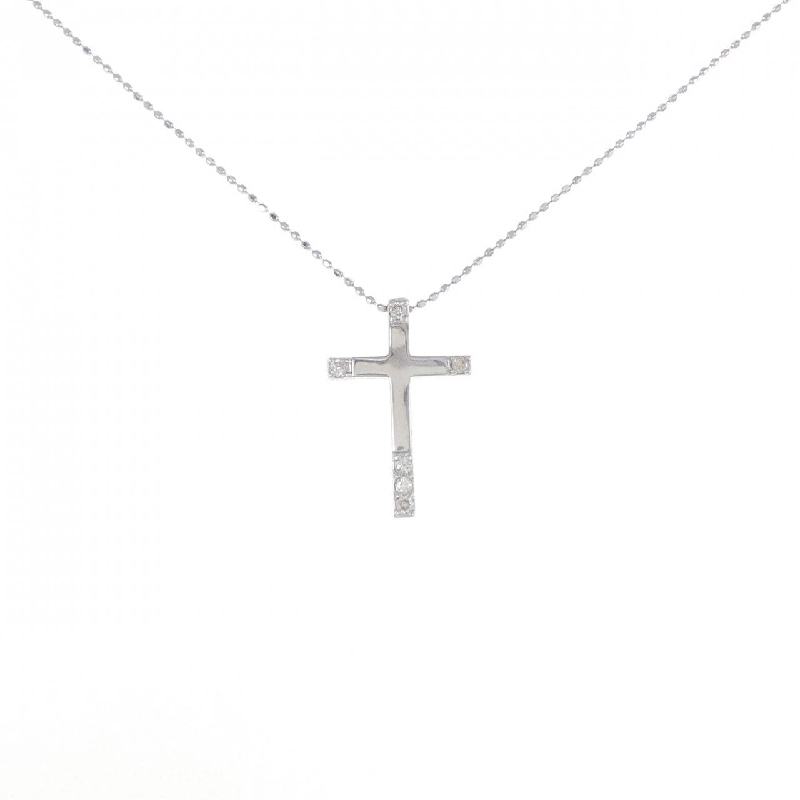 K18WG Dây chuyền kim cương chéo 0.10CT - Hàng hiệu Chính hãng 864359