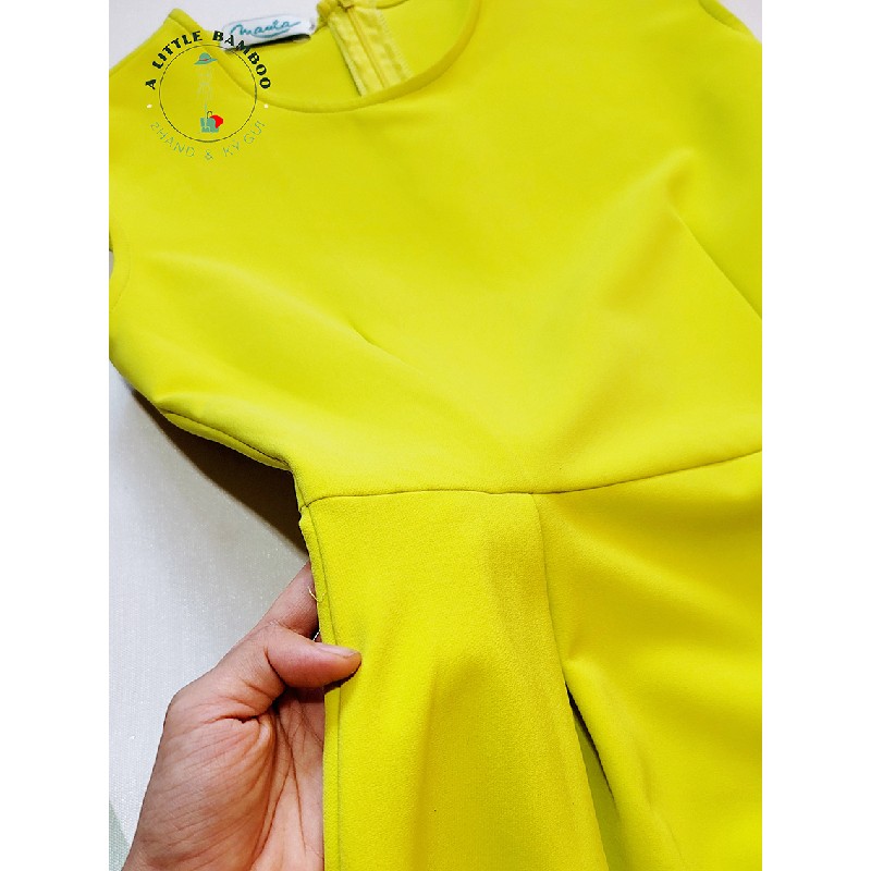 Váy đầm MAMA màu vàng Neon không tay size S 14515