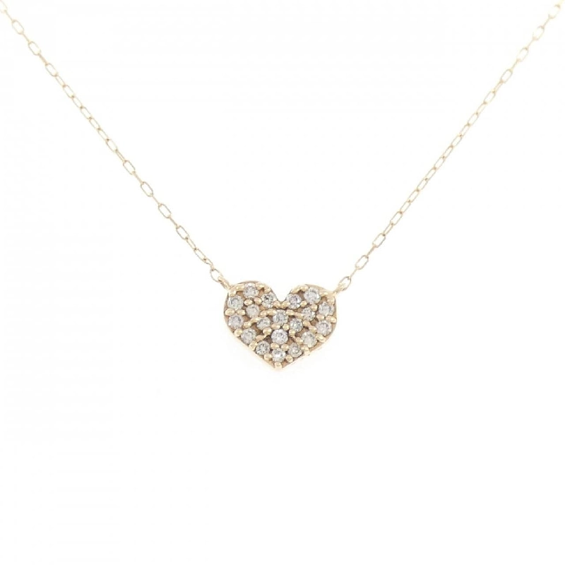 K10YG 2WAY Heart Ruby Necklace - Hàng hiệu Authentic 861098