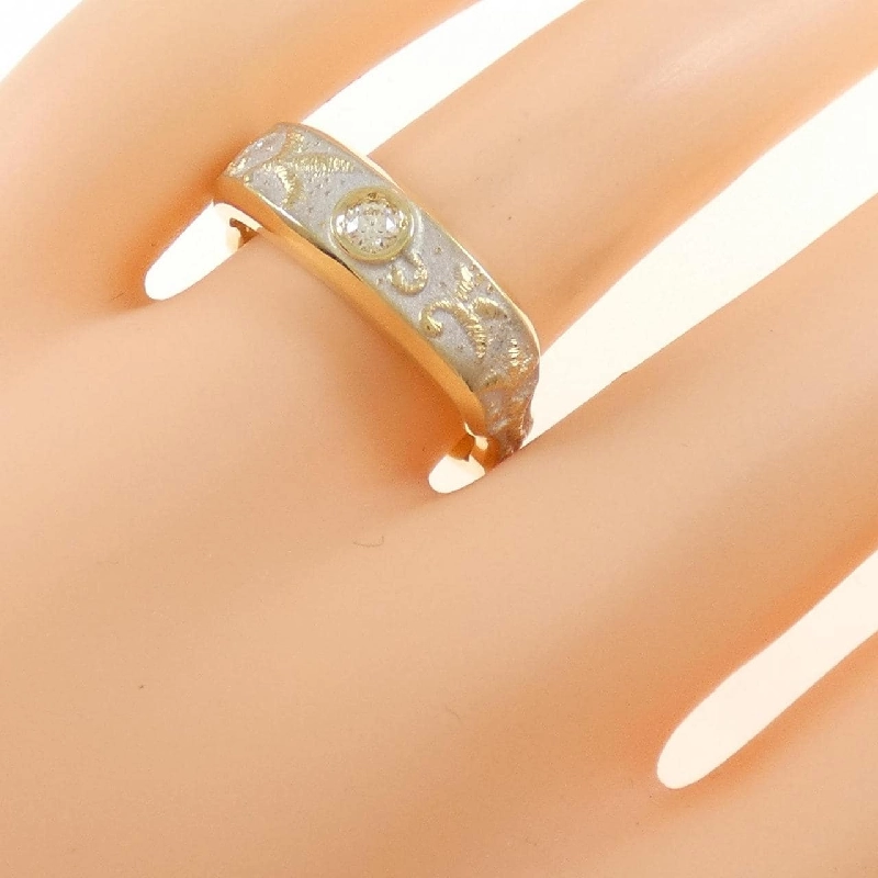 Nhẫn kim cương K18YG/K18WG 0.088CT 673396