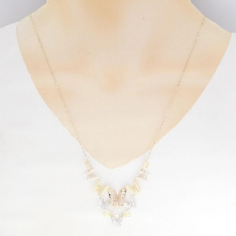 K18 Ba màu Bướm Dây chuyền - Hàng hiệu Chính hãng 850522