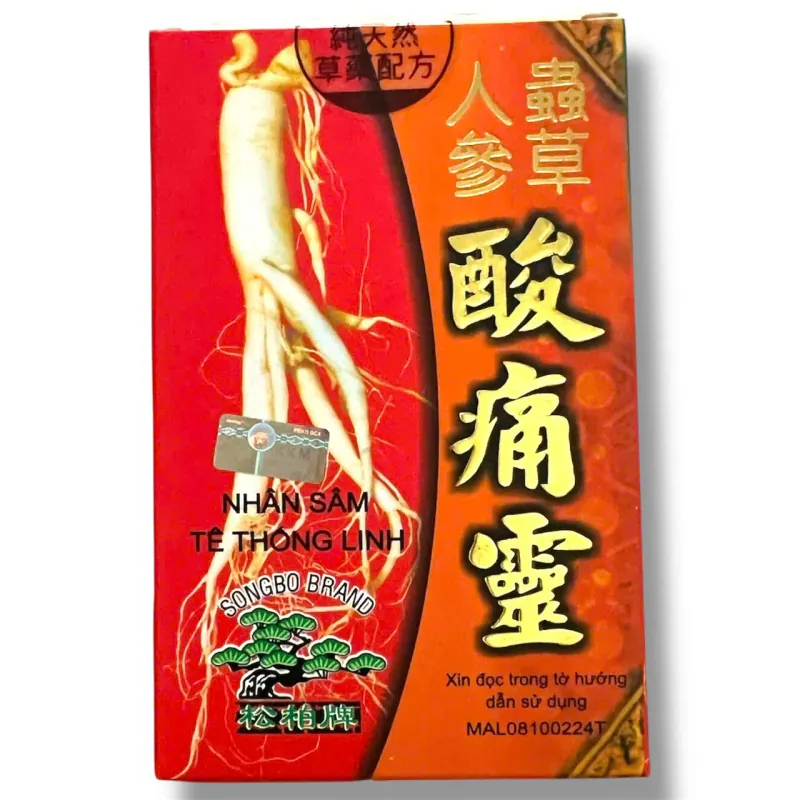 Viên uống đau nhức xương khớp Nhân Sâm Tê Thống Linh xuất xứ Malaysia - Hộp 20 Viên 800901