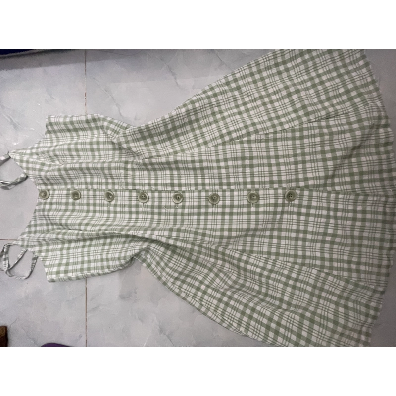 Đầm 2 dây soc caro 476796