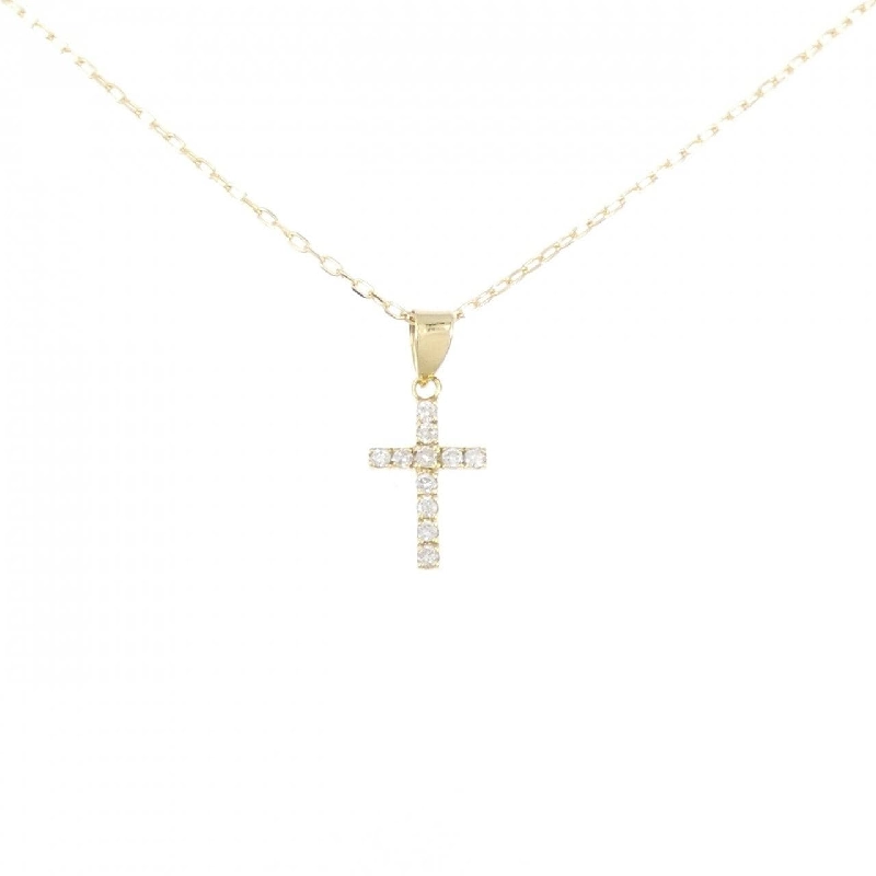 K18YG Dây chuyền kim cương hình chữ thập 0.11CT - Hàng hiệu Chính hãng 863464