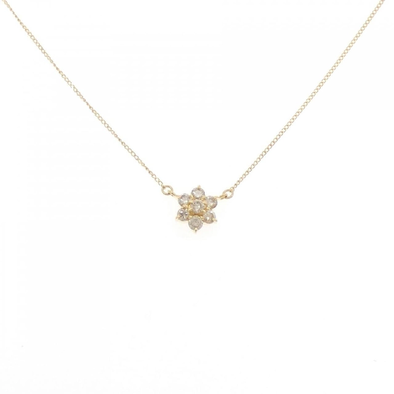 Dây chuyền kim cương hoa K18YG 0.51CT - Hàng hiệu Chính hãng 865701