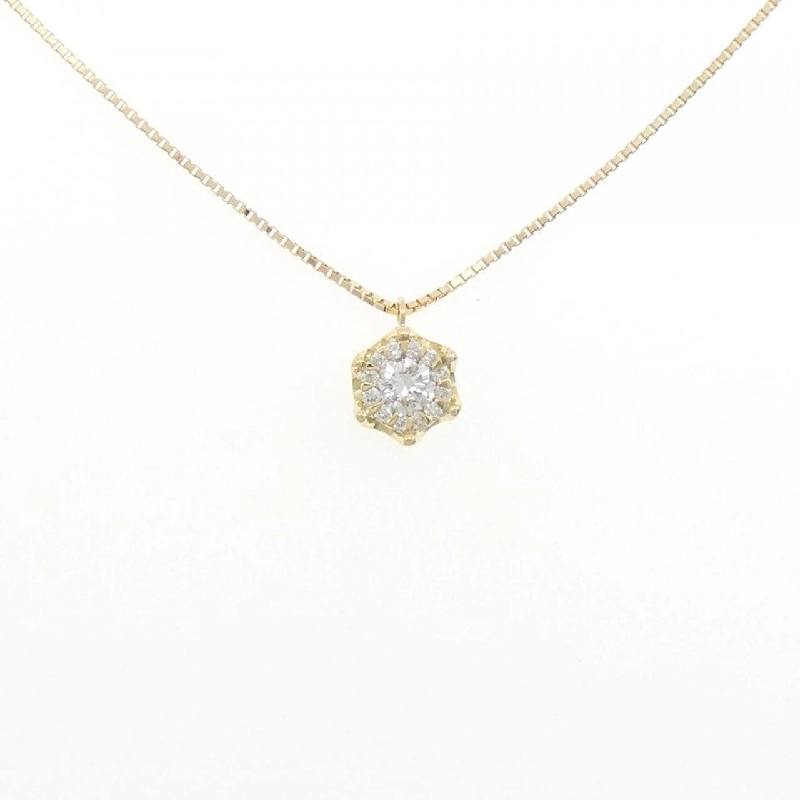 Dây chuyền kim cương K18YG 0.226CT D SI1 Tốt - Hàng hiệu Chính hãng 874095