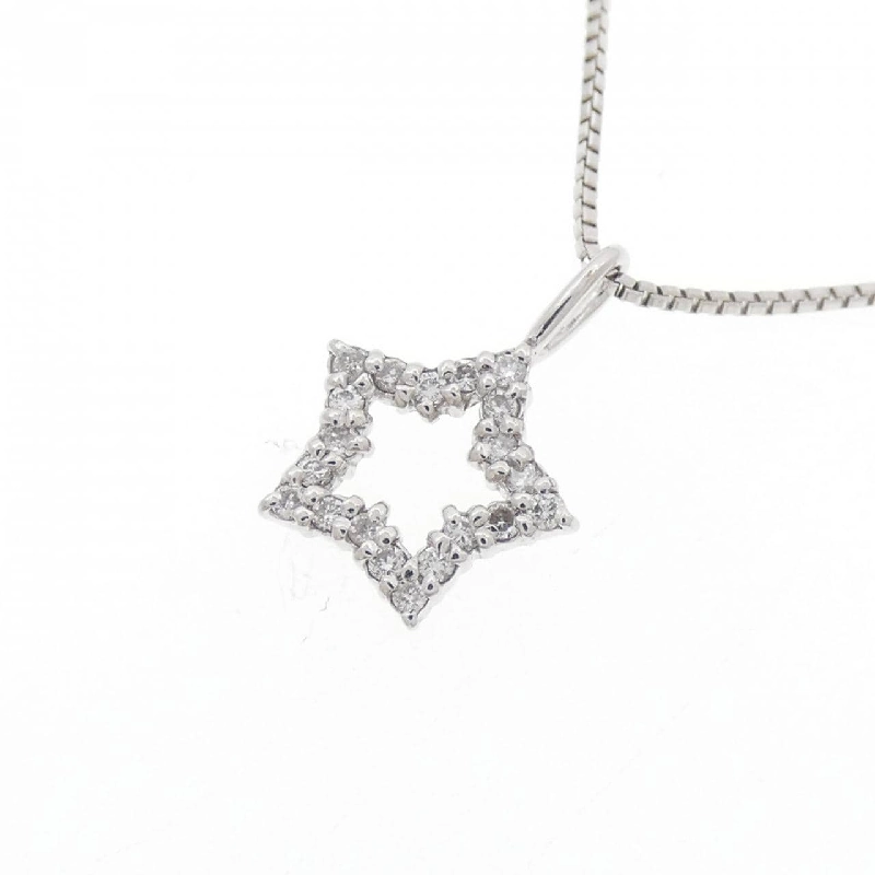 K18WG Ngôi sao Kim cương Dây chuyền 0.10CT - Hàng hiệu Chính hãng 859533