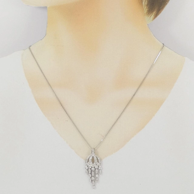 K18WG Dây chuyền kim cương 0.48CT - Hàng hiệu Chính hãng 857904