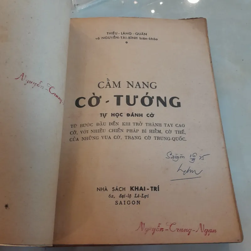 CẨM NANG CỜ TƯỚNG - LĂNG QUÂN, NGUYỄN TÀI BÌNH 752977