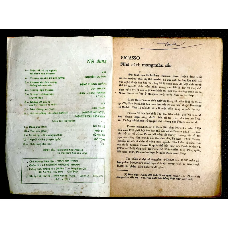 PICASSO- Tạp chí Văn Học miền Nam VN trước 1975 1008565