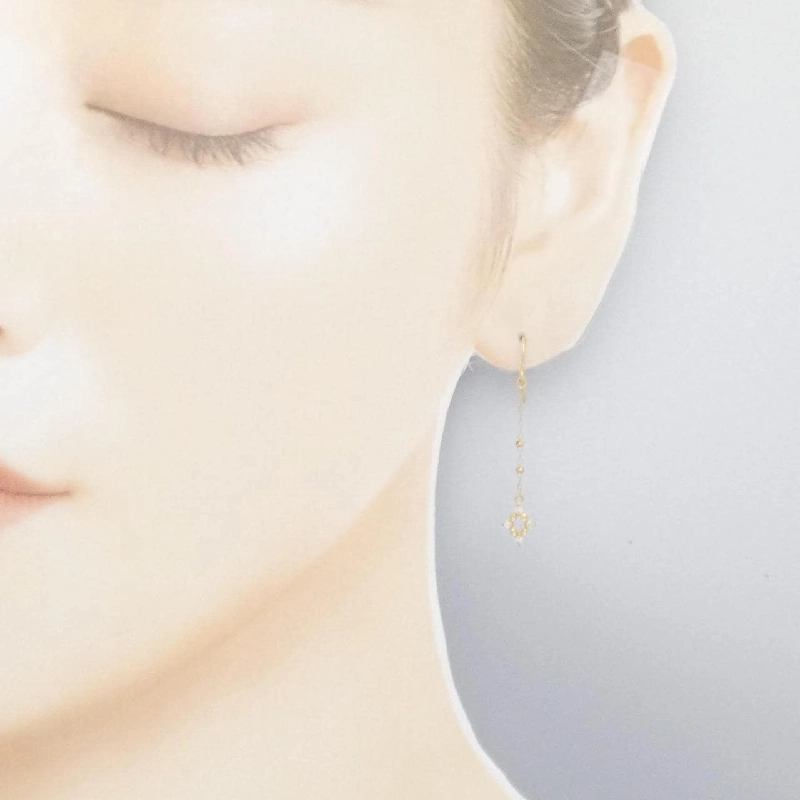 K18YG Bông tai kim cương 0.08CT - Hàng hiệu Chính hãng 877307