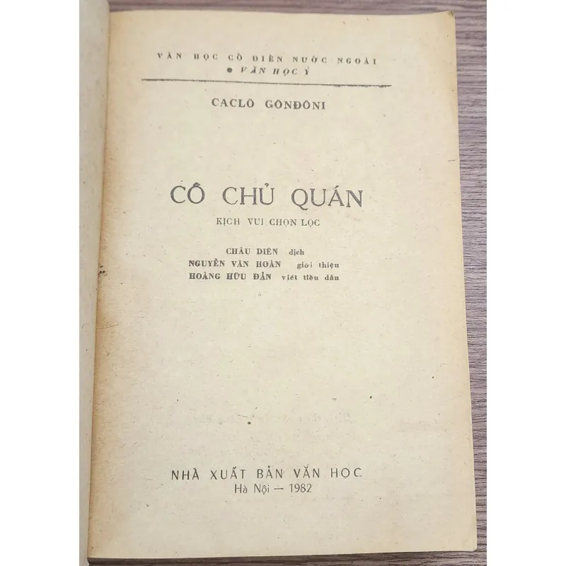 Kịch vui kinh điển Ý: CÔ CHỦ QUÁN (Carlo Goldoni) 776798