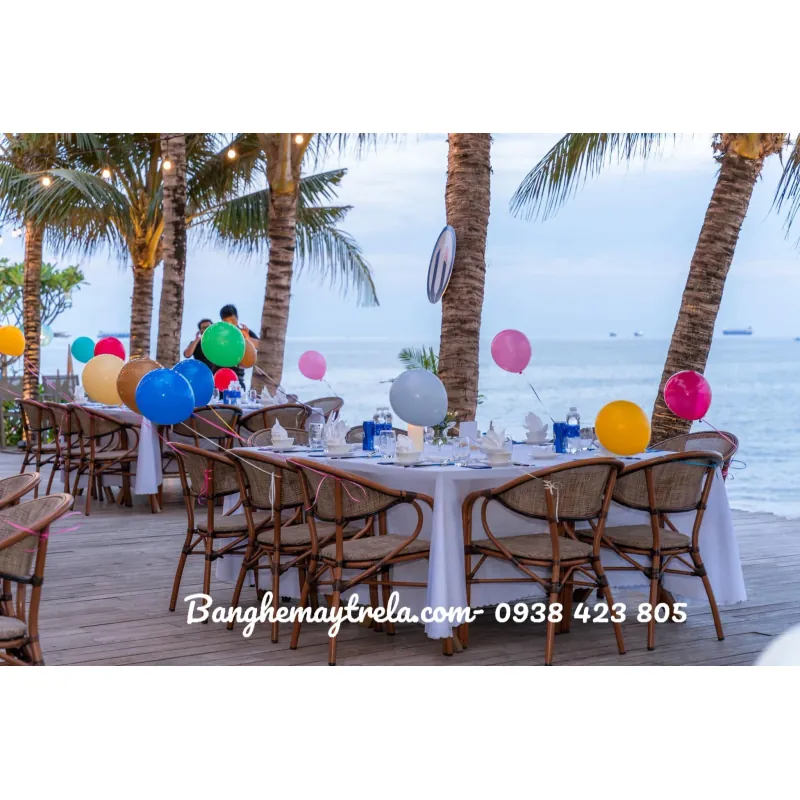 Ghế nhựa giả mây khung nhôm 780093