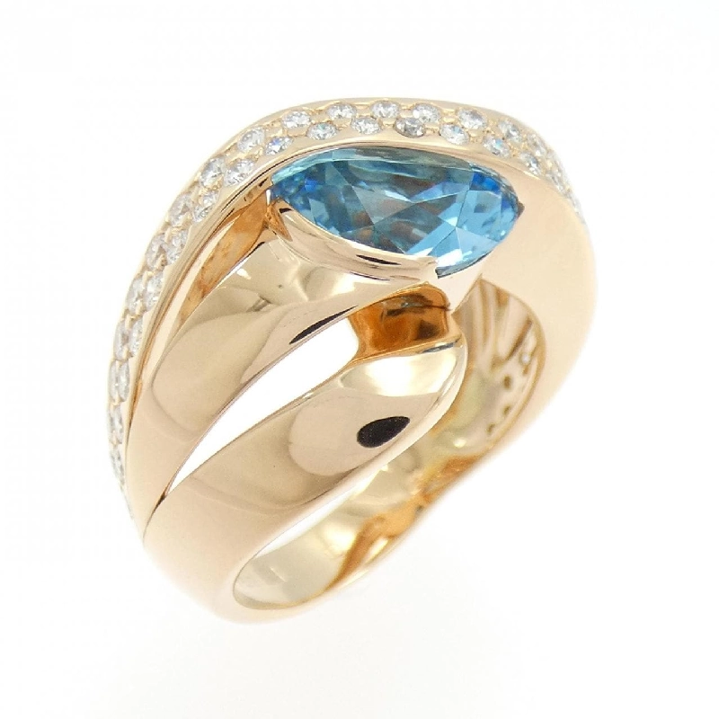 Nhẫn Blue Topaz K18PG - Hàng hiệu Chính hãng 848528