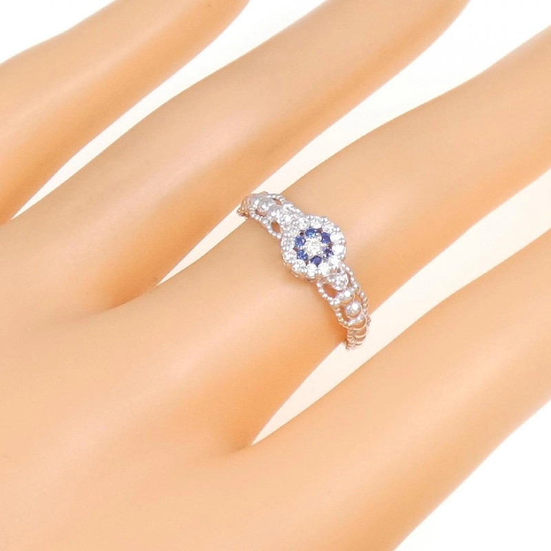 Nhẫn Sapphire K18WG 0.05CT 672442