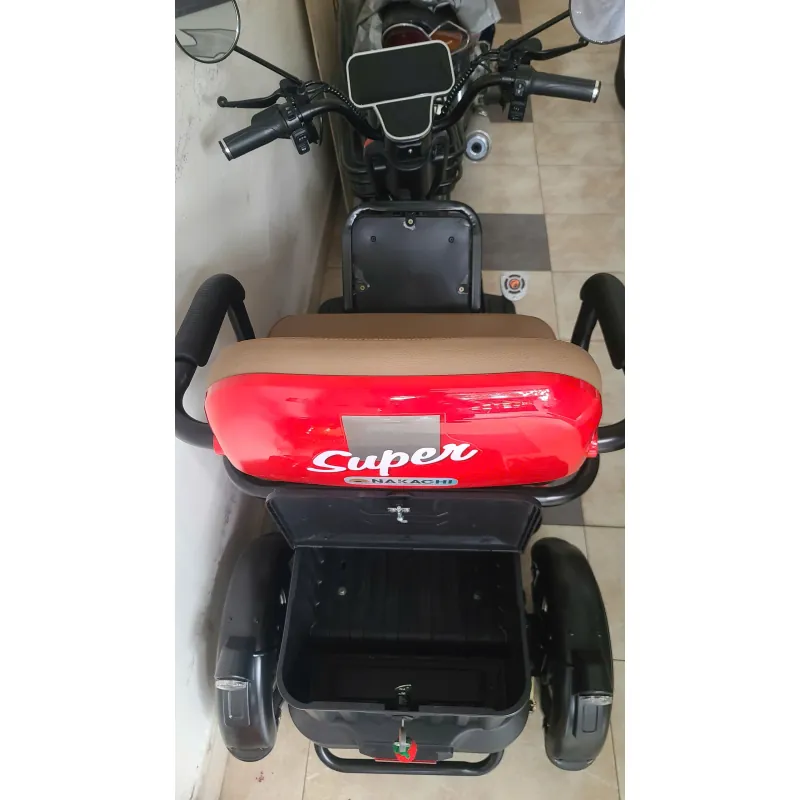 Xe điện NAKACHI màu đỏ mới 99%, còn bảo hành, có số lùi, leo được dốc. 783303