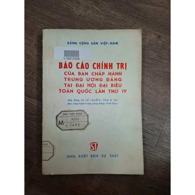 Báo cáo Chính trị của Ban Chấp hành Trung ương Đảng tại Đại hội Đại biểu Toàn quốc IV 718943
