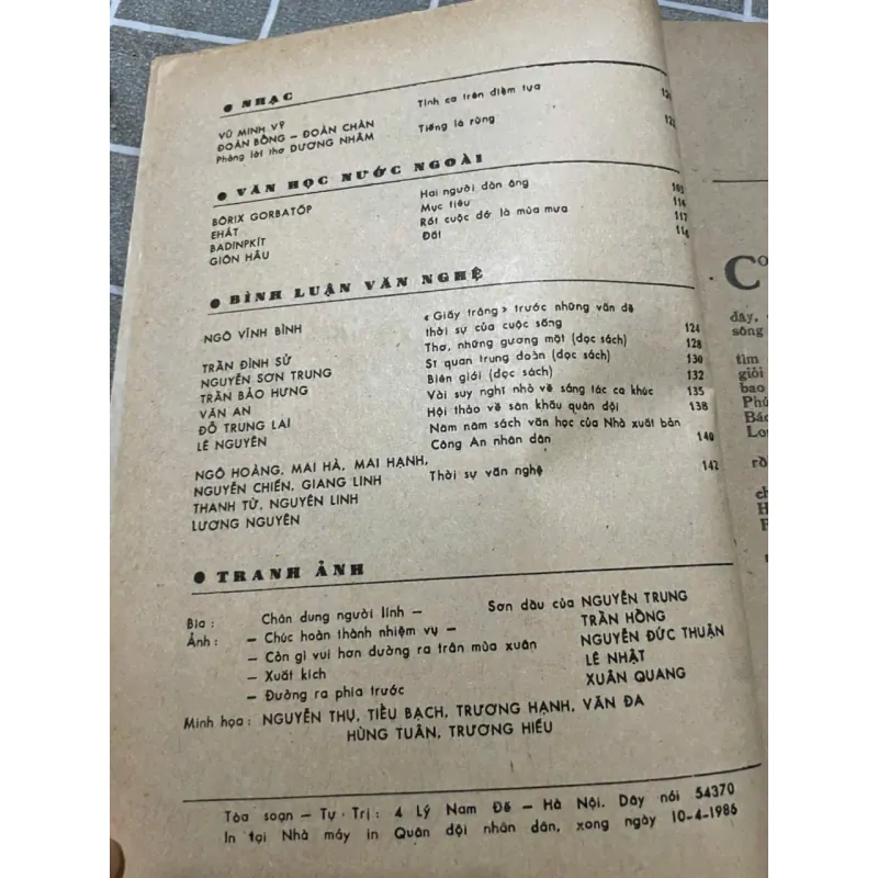 TẠP CHÍ VĂN NGHỆ QUÂN ĐỘI 4.1986 556930