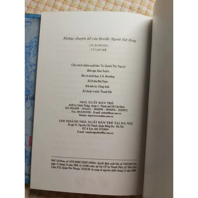 NHỮNG CHUYỆN KỂ CỦA BEEDLE NGƯỜI HÁT RONG 	- J. K. Rowling - Harry Potter Ngoại Truyện 779142