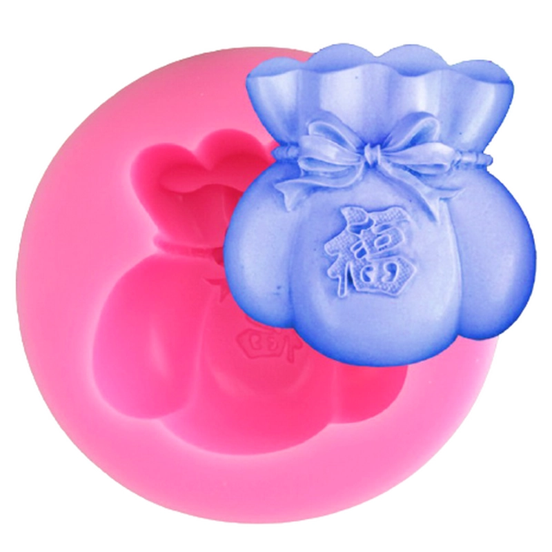 Khuôn silicon làm bánh bao, rau câu túi tiền tài lộc - Loại 8 cm - Mã số 1009 335982