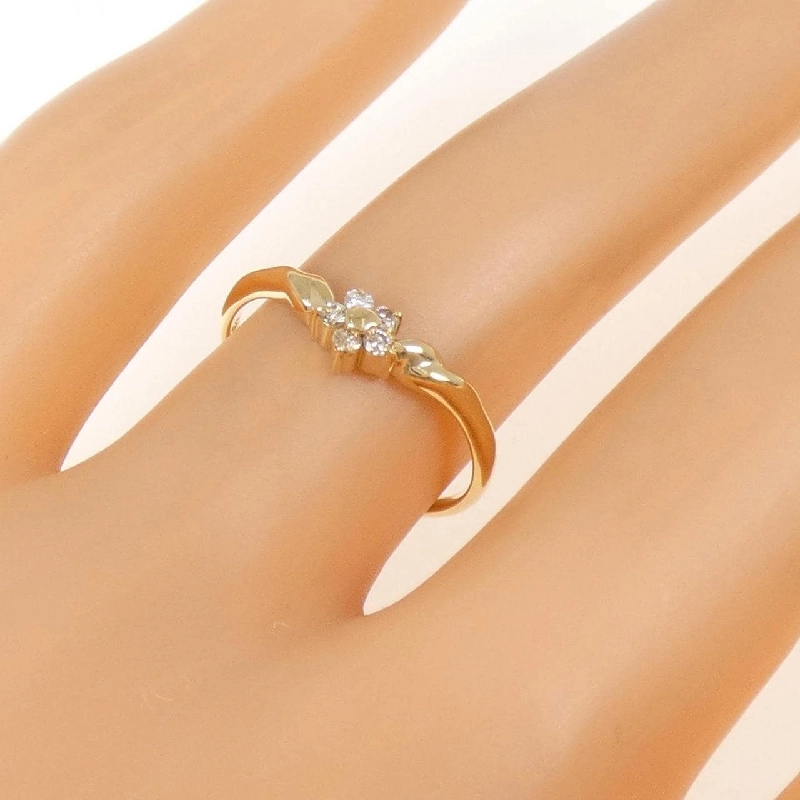 Nhẫn kim cương hoa K18YG - Hàng hiệu Authentic 849798