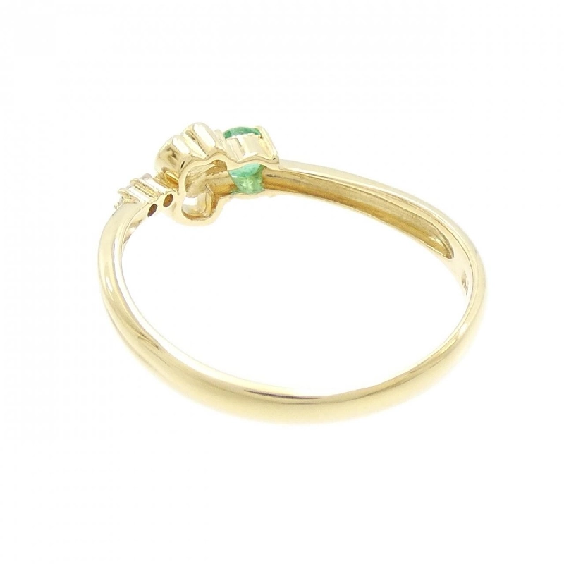 Nhẫn ngọc lục bảo K18YG hình trái tim 0.10CT 672092