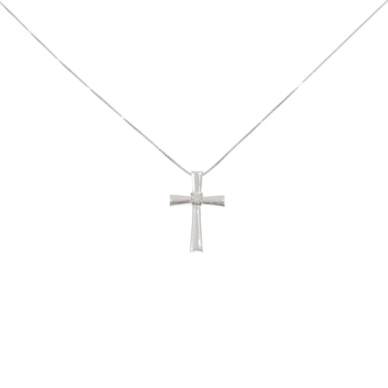 K18WG Dây chuyền kim cương chéo 0.10CT - Hàng hiệu Chính hãng 859889