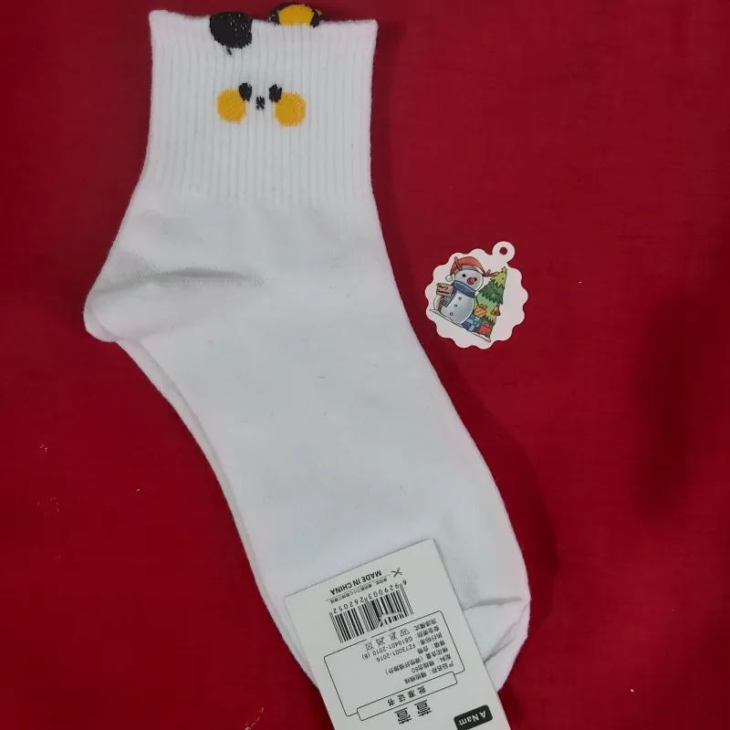 Combo 3 đôi vớ trắng cổ cao, họa tiết dễ thương  1001134