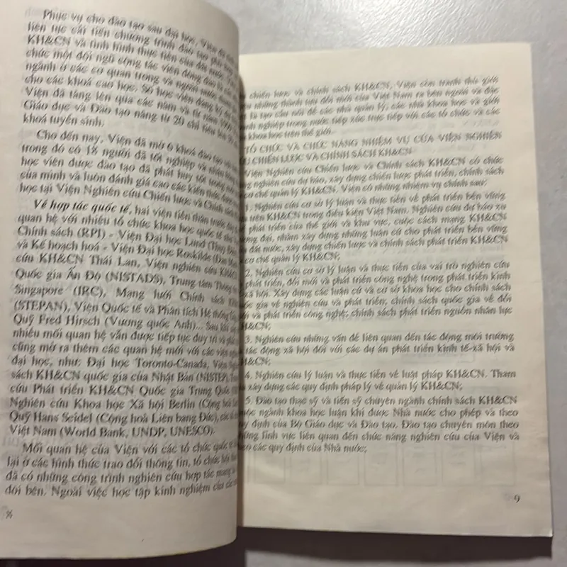 Viện nghiên cứu chiến lươcn và chính sách khoa học & công nghệ 1996 - 2001 726976