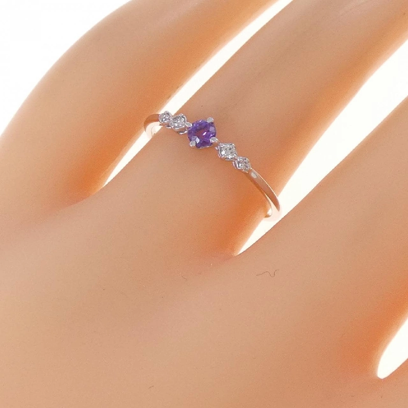 Nhẫn Amethyst K10WG - Hàng hiệu Authentic 850898