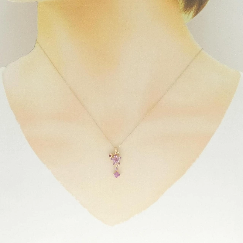 K18PG Hoa Đá Màu Dây Chuyền - Hàng hiệu Chính hãng 856323