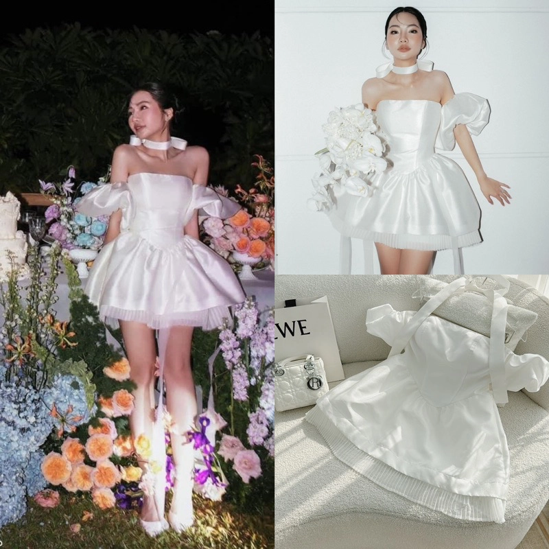 Đầm nữ thời trang size s màu trắng mới 443543