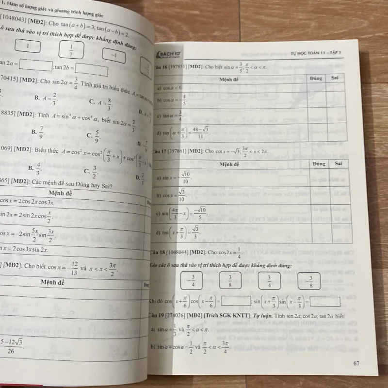 Tự Học Toán Lớp 11 - Tập 1 926237