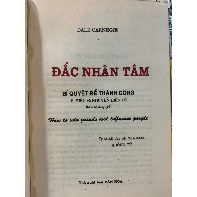 ĐẮC NHÂN TÂM BÍ QUYẾT THÀNH CÔNG - DALE CARNEGIE (NGUYỄN HIẾN LÊ dịch)  1012722
