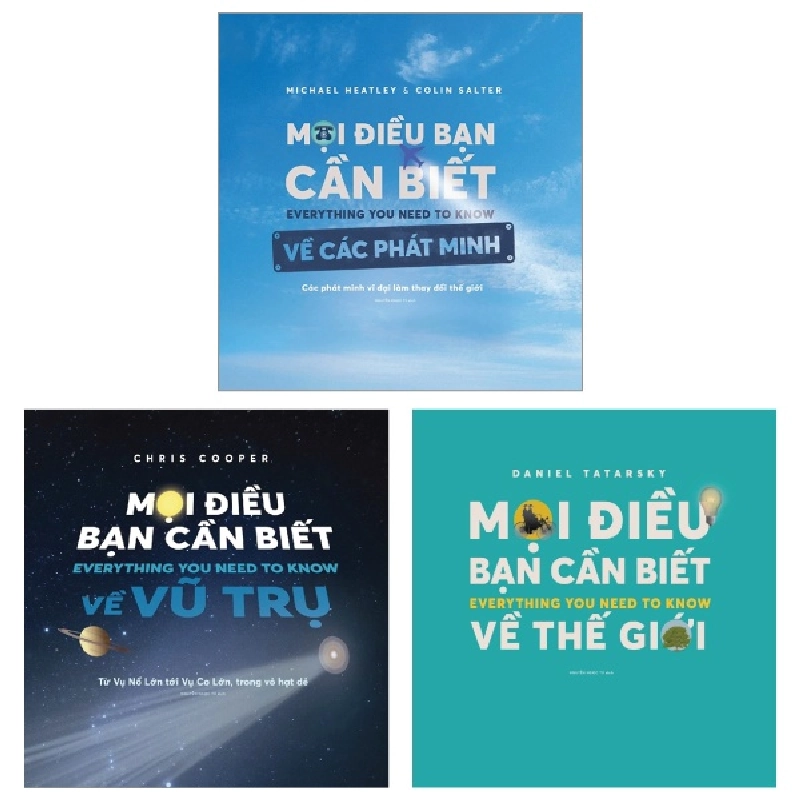 Mọi Điều Bạn Cần Biết Về Các Phát Minh + Vũ Trụ + Thế Giới (Bộ 3 Cuốn) - Michael Heatley, Colin Salter, Chris Cooper, Daniel Tatarsky 288313