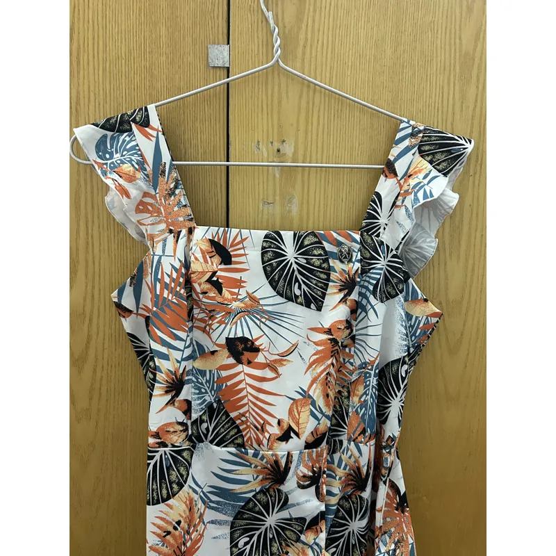 Đầm mặc đi biển có dây thắt eo bên hông 702812