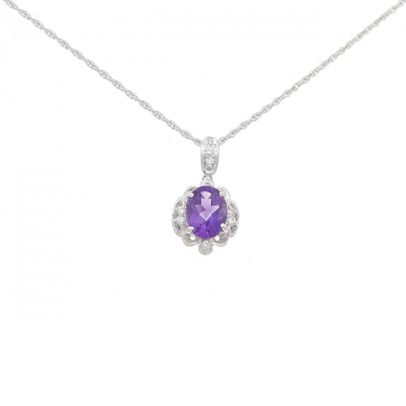 Dây chuyền Amethyst PT900/PT850 1.15CT - Hàng hiệu Chính hãng 858714