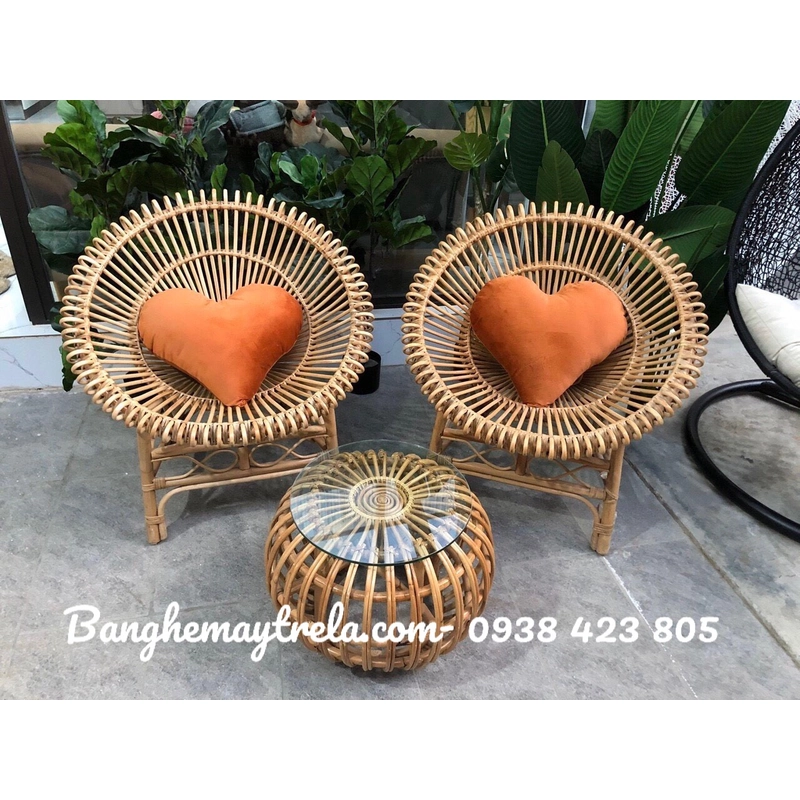 Ghế sen mây tròn 526112