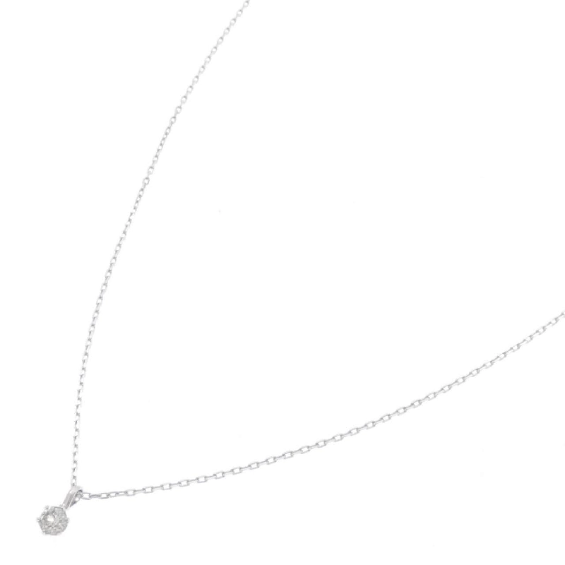 K18WG Solitaire Dây chuyền kim cương 0.10CT - Hàng hiệu Chính hãng 862189