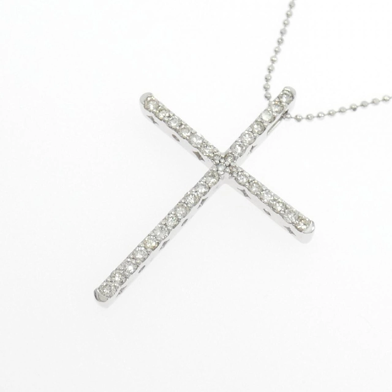 K18WG Dây chuyền kim cương chéo 0.60CT - Hàng hiệu chính hãng 860389