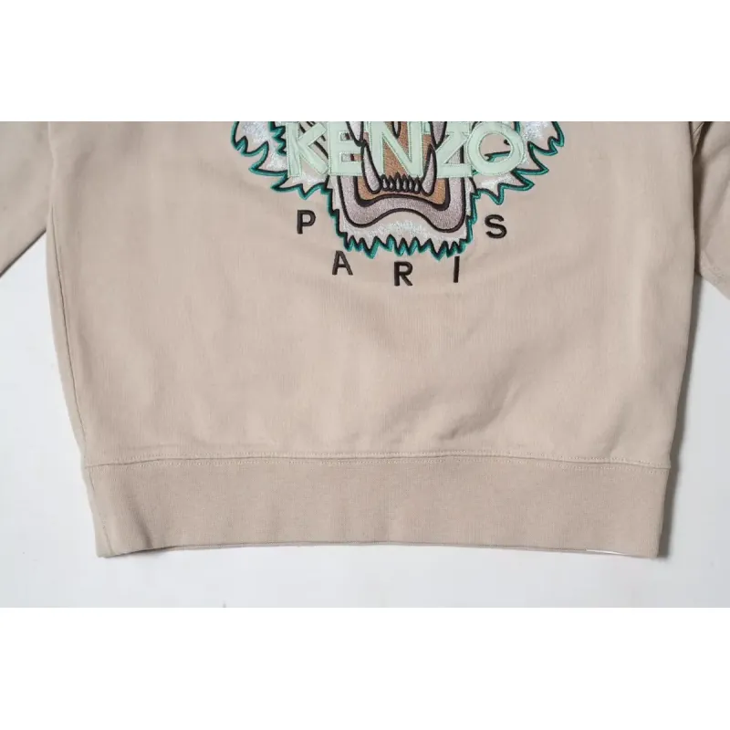 Áo nỉ tay dài Kenzo jumper màu be size S chính hãng 719292