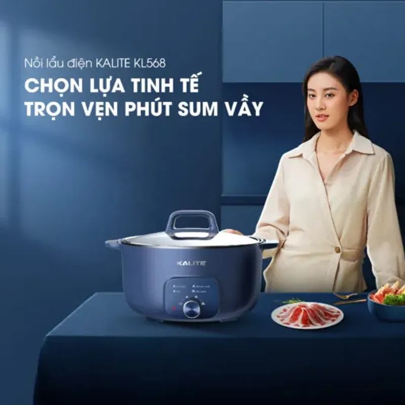 Nồi lẩu điện đa năng KALITE KL568 dung tích 6L cao cấp mới 100% 573248