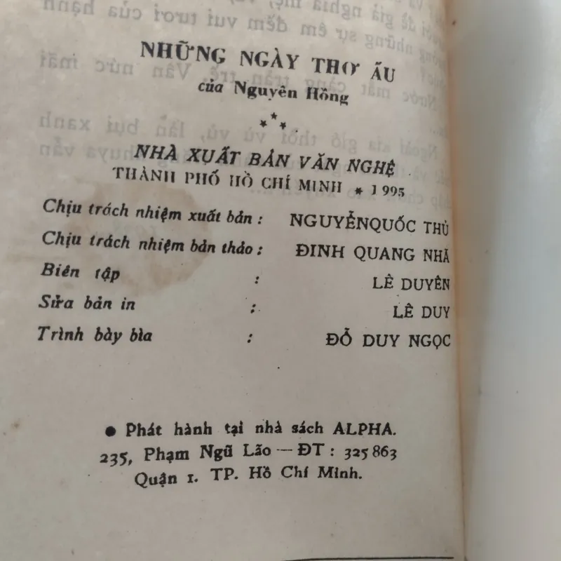 tác phẩm Những ngày thơ ấu của nhà văn Nguyên Hồng. 1032634