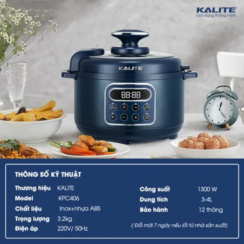 Nồi áp suất điện Kalite KPC5841 đa chức năng, mới 100%, tiện lợi 701539