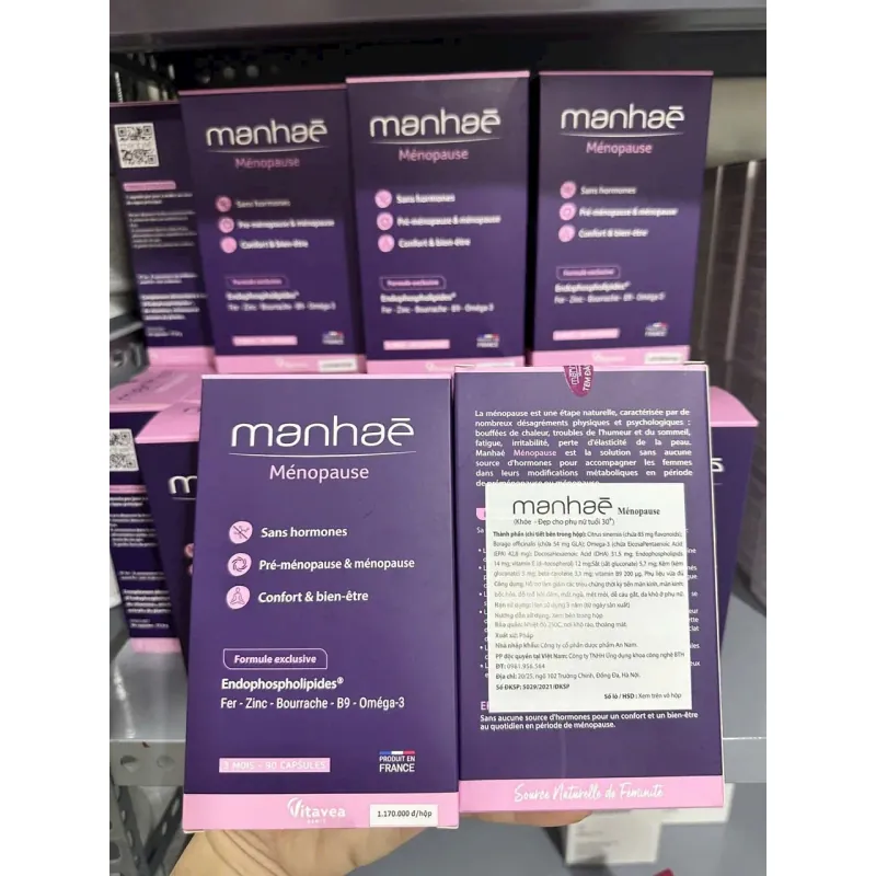 (Hàng CTY mới) Viên uống Manhae Menopause Nutrisante nhập khẩu Pháp 90 viên 736073