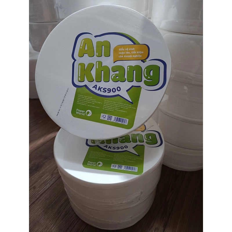 Giấy vệ sinh 2 lớp cuộn LỚN An Khang - 900g/cuộn - Bột giấy nguyên sinh 445750