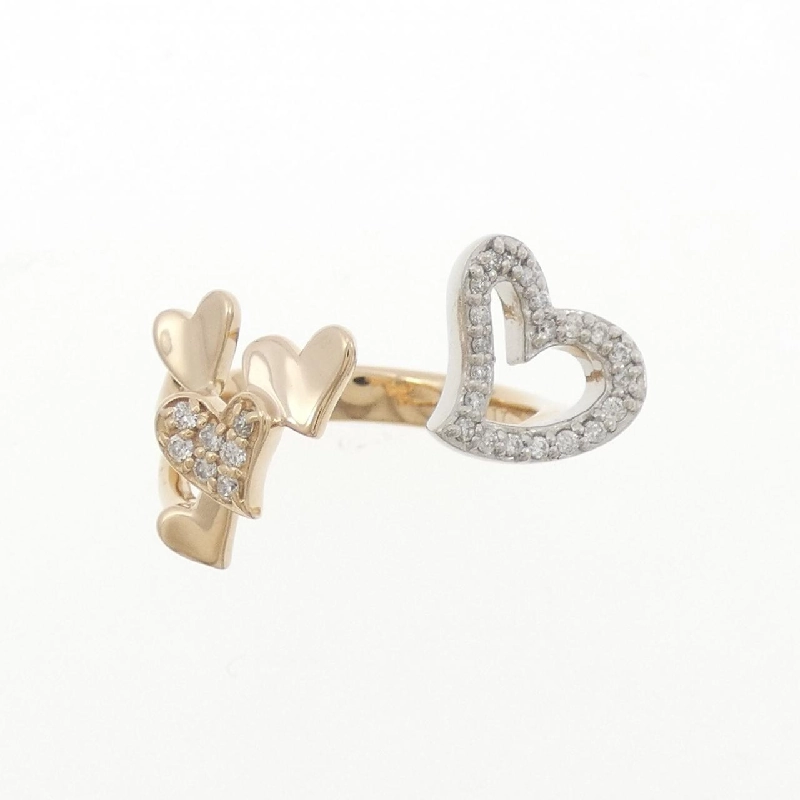 Nhẫn kim cương hình trái tim K18PG/K18WG 0.17CT - Hàng hiệu chính hãng 851006