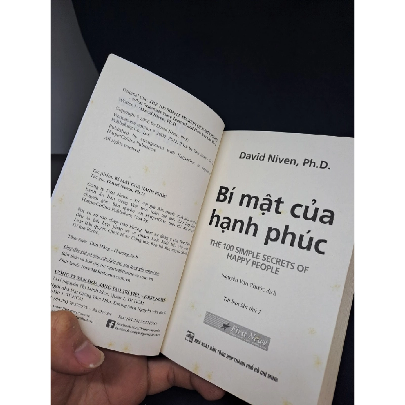 Bí Mật Của Hạnh Phúc 2021 mới 90% HPB.HCM1608 34355