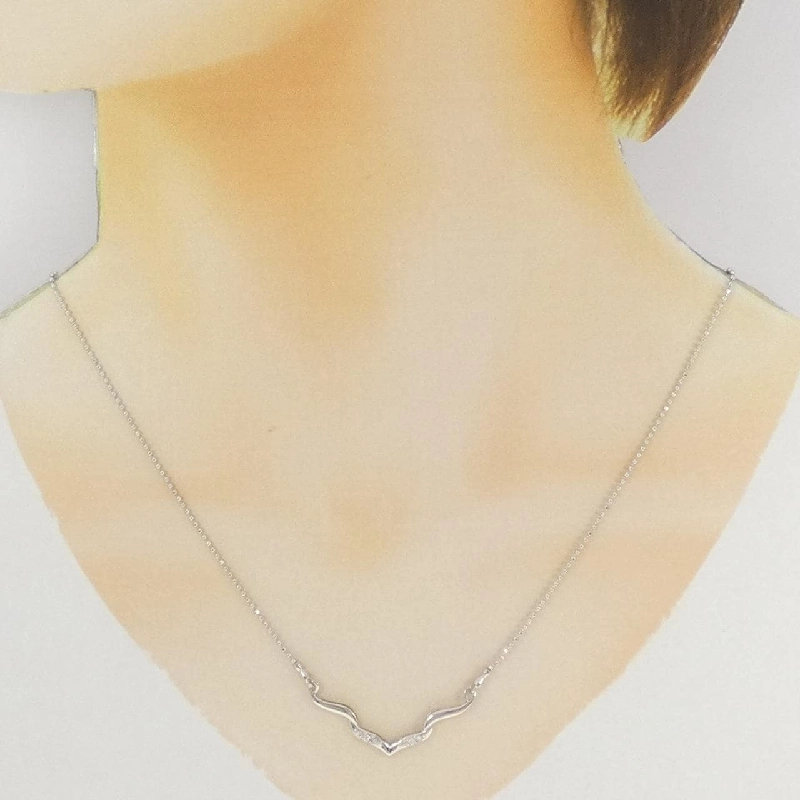 Dây chuyền kim cương PT900/PT850 0.06CT - Hàng hiệu Authentic 859835