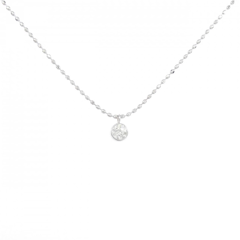 K18WG Solitaire Dây chuyền kim cương 0.1CT - Hàng hiệu Chính hãng 858848